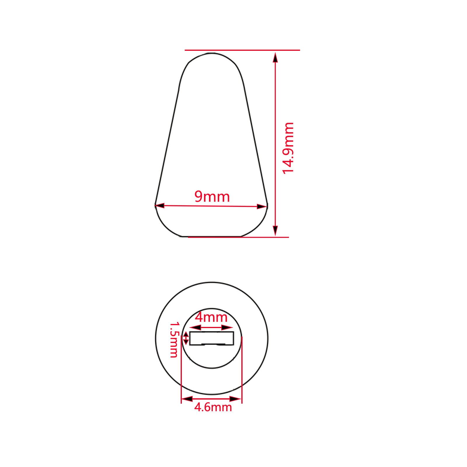 Wwomusic Gold Toggle Switch Tip Knob Caps For Electric Guitar 5 Way Toggle Pickup Selector Switches (2 Pack)